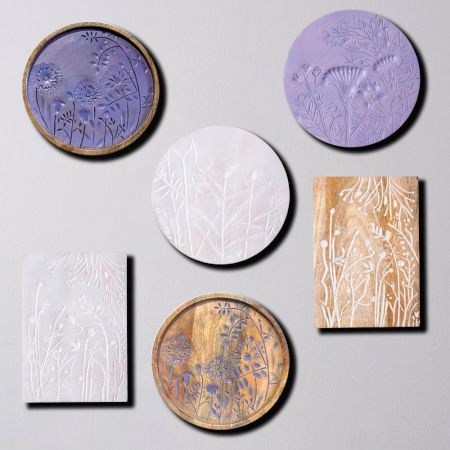 Handcrafted Earthen Wall Plate Set of 6